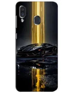 Чехол для Samsung Galaxy A30 2019 (A305F) с картинкой «Ночной Lamborghini драйв»