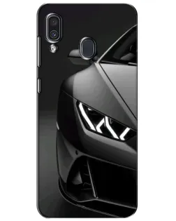 Чехол для Samsung Galaxy A30 2019 (A305F) с картинкой «Lamborghini фары детализация»