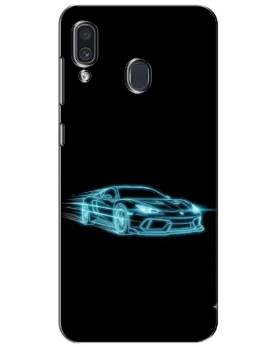 Чехол для Samsung Galaxy A30 2019 (A305F) с картинкой «Неоновый контур Lamborghini»