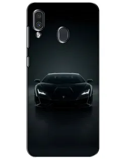 Чехол для Samsung Galaxy A30 2019 (A305F) с картинкой «Черный Lamborghini Aventador»