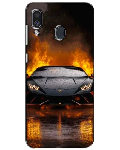 Чехол для Samsung Galaxy A30 2019 (A305F) с картинкой «Lamborghini в огне»