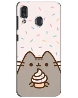 Чехол для Samsung Galaxy A30 2019 (A305F) с картинкой «Пушин с кексом»