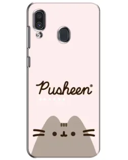 Чехол для Samsung Galaxy A30 2019 (A305F) с картинкой «Pusheen логотип»