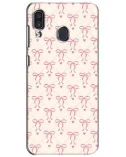 Чехол для Samsung Galaxy A30 2019 (A305F) с картинкой «Розовые бантики Coquette»