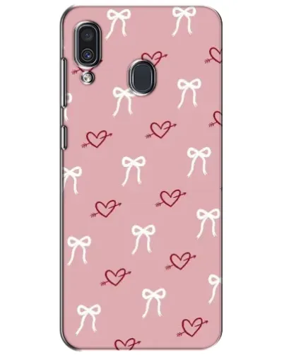 Чехол для Samsung Galaxy A30 2019 (A305F) с картинкой «Сердца и банты» Чехол для Samsung Galaxy A30 2019 (A305F) с картинкой «Сердца и банты»