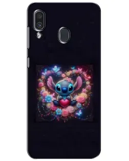 Чохол для Samsung Galaxy A30 2019 (A305F) з картинкою «Stitch у квітах»