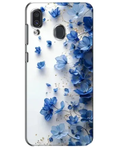Чехол для Samsung Galaxy A30 2019 (A305F) с картинкой «Голубой цветочный каскад»
