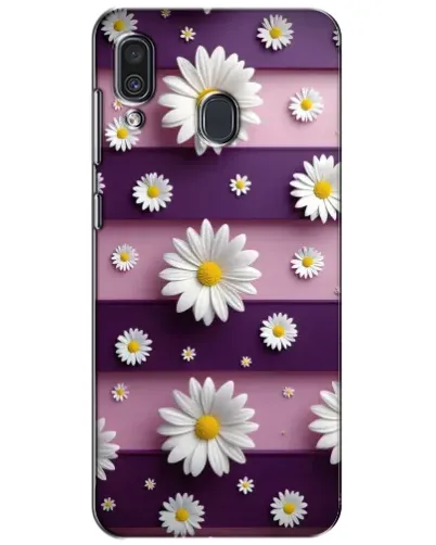 Чехол для Samsung Galaxy A30 2019 (A305F) с картинкой «Ромашки на фиолетовом»