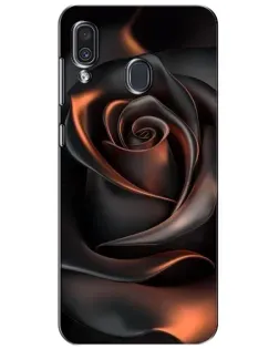 Чехол для Samsung Galaxy A30 2019 (A305F) с картинкой «Шелковая черная роза»