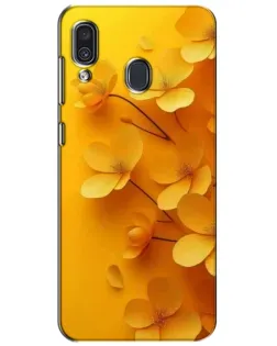 Чехол для Samsung Galaxy A30 2019 (A305F) с картинкой «Золотые лепестки»