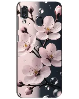 Чехол для Samsung Galaxy A30 2019 (A305F) с картинкой «Нежная сакура и капли»