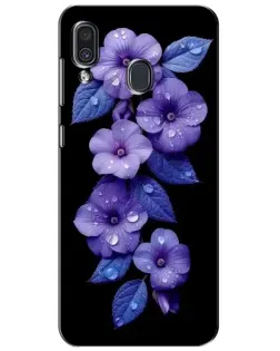 Чехол для Samsung Galaxy A30 2019 (A305F) с картинкой «Фиолетовые цветы с росою» Чехол для Samsung Galaxy A30 2019 (A305F) с картинкой «Фиолетовые цветы с росою»