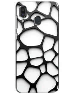 Чехол для Samsung Galaxy A30 2019 (A305F) с картинкой «Белая объемная сетка» Чехол для Samsung Galaxy A30 2019 (A305F) с картинкой «Белая объемная сетка»
