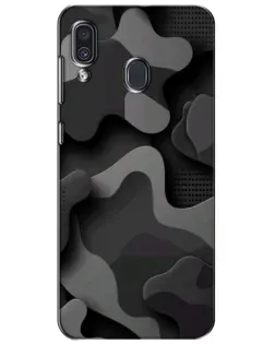 Чехол для Samsung Galaxy A30 2019 (A305F) с картинкой «Темный абстрактный камуфляж»