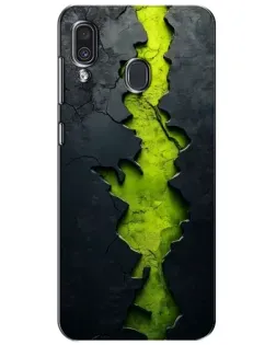 Чехол для Samsung Galaxy A30 2019 (A305F) с картинкой «Салатовый разлом скалы»