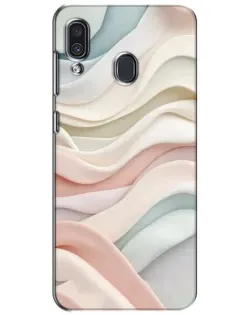 Чехол для Samsung Galaxy A30 2019 (A305F) с картинкой «Пастельные нежные волны»