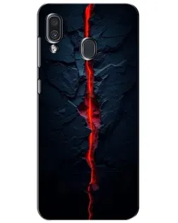 Чехол для Samsung Galaxy A30 2019 (A305F) с картинкой «Kрасная лавовая трещина»