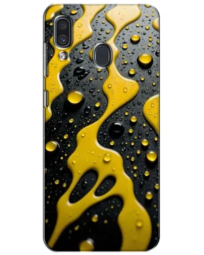 Чехол для Samsung Galaxy A30 2019 (A305F) с картинкой «Жидкое желтое золото»