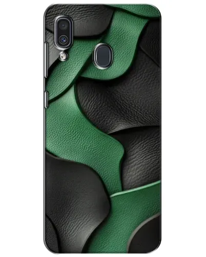 Чехол для Samsung Galaxy A30 2019 (A305F) с картинкой «Зеленые кожаные волны»