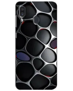 Чехол для Samsung Galaxy A30 2019 (A305F) с картинкой «Объемная темная решетка»
