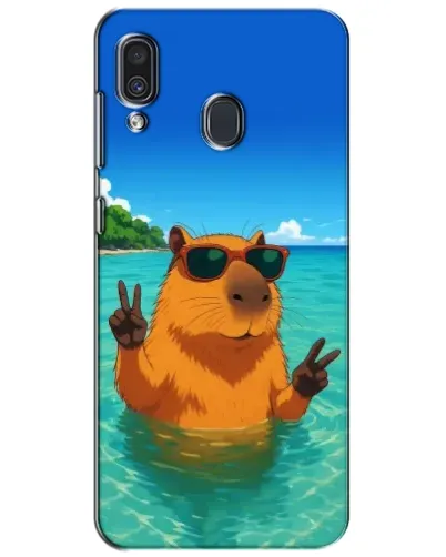 Чехол для Samsung Galaxy A30 2019 (A305F) с картинкой «Морская капибара»