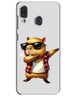 Чехол для Samsung Galaxy A30 2019 (A305F) с картинкой «Капибара рэпер даб»