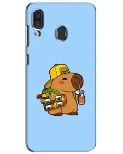 Чехол для Samsung Galaxy A30 2019 (A305F) с картинкой «Капибара на скейте»