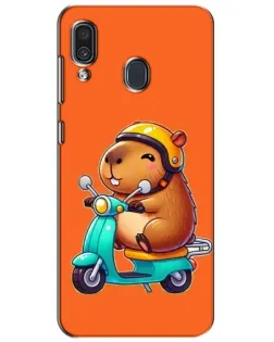 Чехол для Samsung Galaxy A30 2019 (A305F) с картинкой «Капибара на скутере»