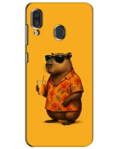 Чехол для Samsung Galaxy A30 2019 (A305F) с картинкой «Капибара на отдыхе»