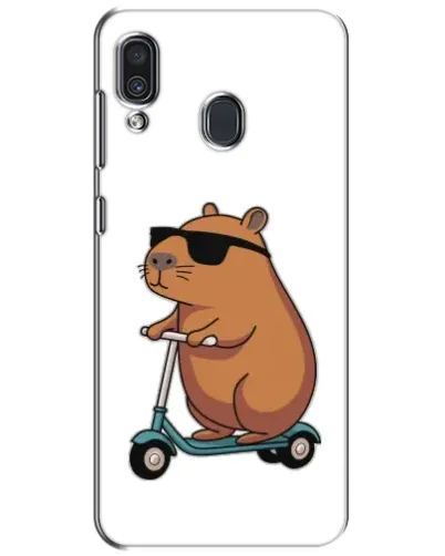 Чехол для Samsung Galaxy A30 2019 (A305F) с картинкой «Капибара на самокате»