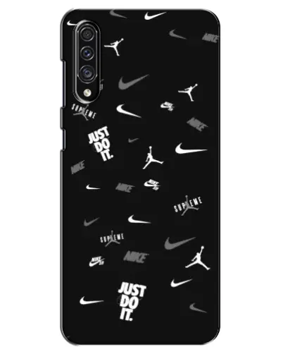 Чехол для Samsung Galaxy A30s (A307) с картинкой «Nike Black Pattern»