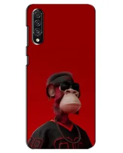 Чехол для Samsung Galaxy A30s (A307) с картинкой «Bored Ape в красном»