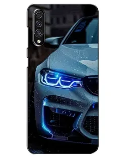 Чехол для Samsung Galaxy A30s (A307) с картинкой «Взгляд BMW с синими фарами»