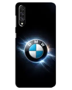 Чехол для Samsung Galaxy A30s (A307) с картинкой «BMW — неоновое сияние»
