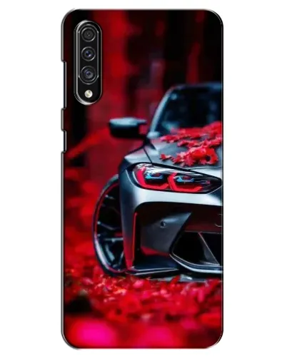 Чехол для Samsung Galaxy A30s (A307) с картинкой «Спортивная BMW и цветы»