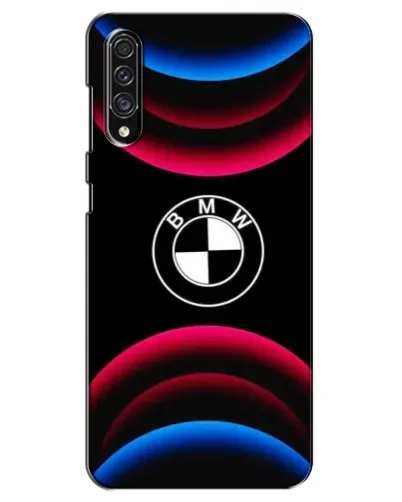 Чехол для Samsung Galaxy A30s (A307) с картинкой «Логотип BMW и неоновые дуги»