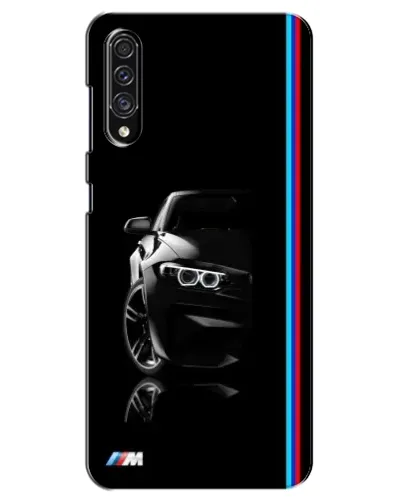 Чехол для Samsung Galaxy A30s (A307) с картинкой «Силуэт BMW в темноте»
