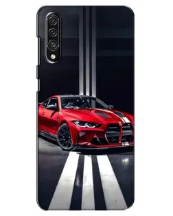 Чехол для Samsung Galaxy A30s (A307) с картинкой «Красная BMW на дороге»