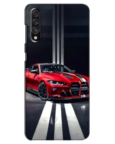 Чехол для Samsung Galaxy A30s (A307) с картинкой «Красная BMW на дороге»