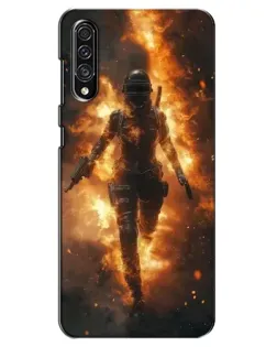 Чехол для Samsung Galaxy A30s (A307) с картинкой «BMW — скорость в дожде»