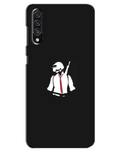 Чехол для Samsung Galaxy A30s (A307) с картинкой «PUBG — силуэт воина»