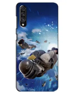 Чехол для Samsung Galaxy A30s (A307) с картинкой «Десант PUBG — прыжок»