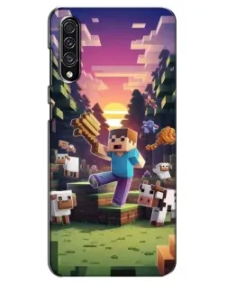 Чехол для Samsung Galaxy A30s (A307) с картинкой «Стив на ферме»