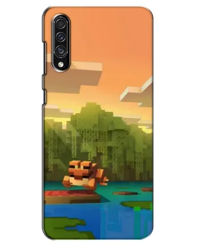 Чехол для Samsung Galaxy A30s (A307) с картинкой «Майнкрафт закат солнца»