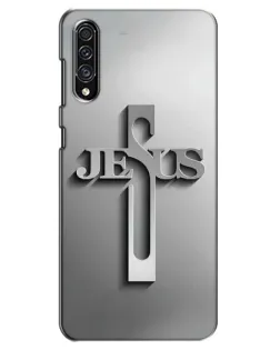 Чохол для Samsung Galaxy A30s (A307) з картинкою «Металевий хрест Jesus»