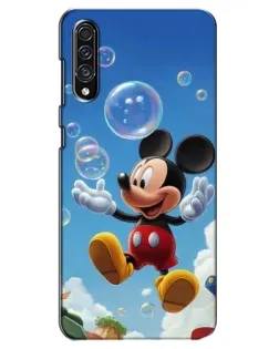 Чехол для Samsung Galaxy A30s (A307) с картинкой «Mickey и мыльные пузыри»