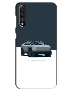 Чехол для Samsung Galaxy A30s (A307) с картинкой «Серебристый Cybertruck Tesla»