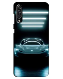 Чехол для Samsung Galaxy A30s (A307) с картинкой «Tesla в неоне»