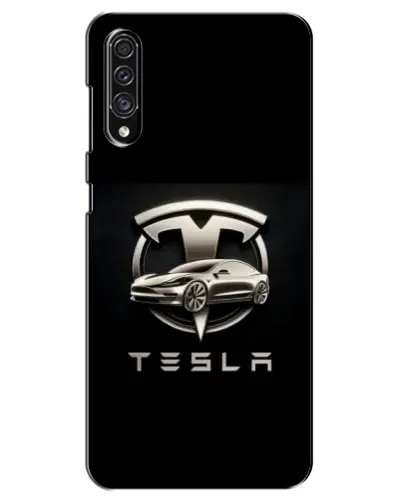 Чехол для Samsung Galaxy A30s (A307) с картинкой «Tesla — серебристое авто» Чехол для Samsung Galaxy A30s (A307) с картинкой «Tesla — серебристое авто»