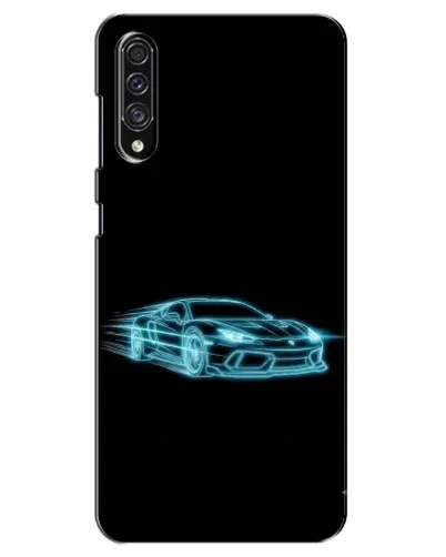 Чехол для Samsung Galaxy A30s (A307) с картинкой «Неоновый контур Lamborghini»